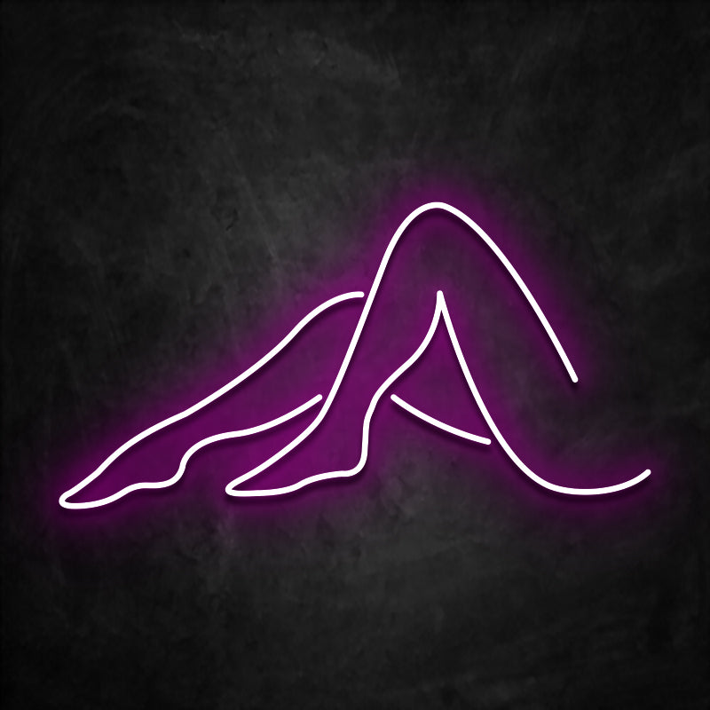 neon jambes femme rose