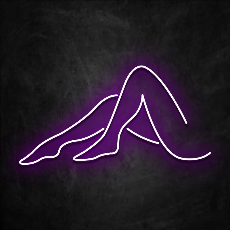 neon jambes femme violet