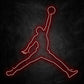 neon jordan rouge