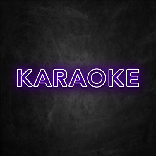 neon karaoke violet