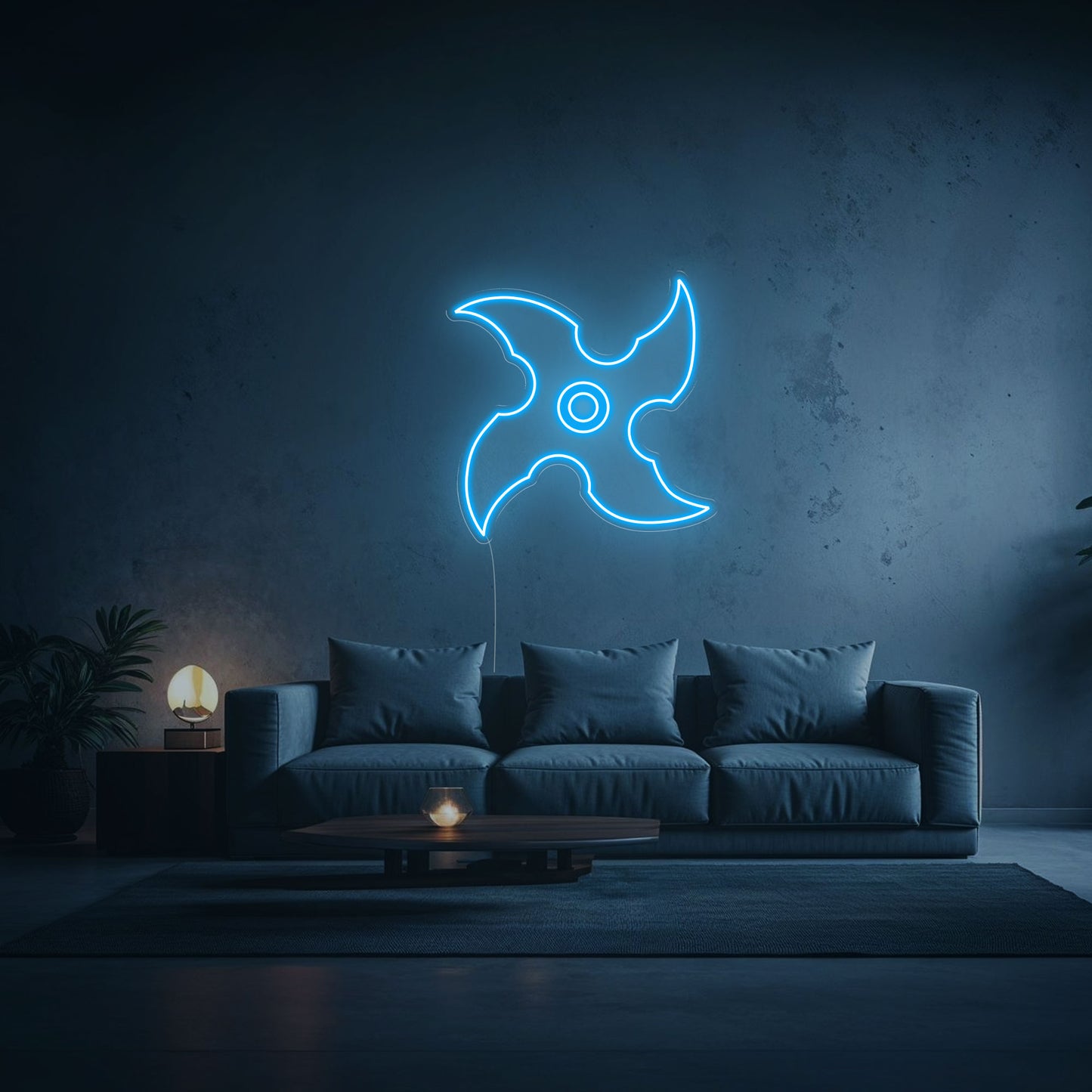 neon kunai bleu ciel