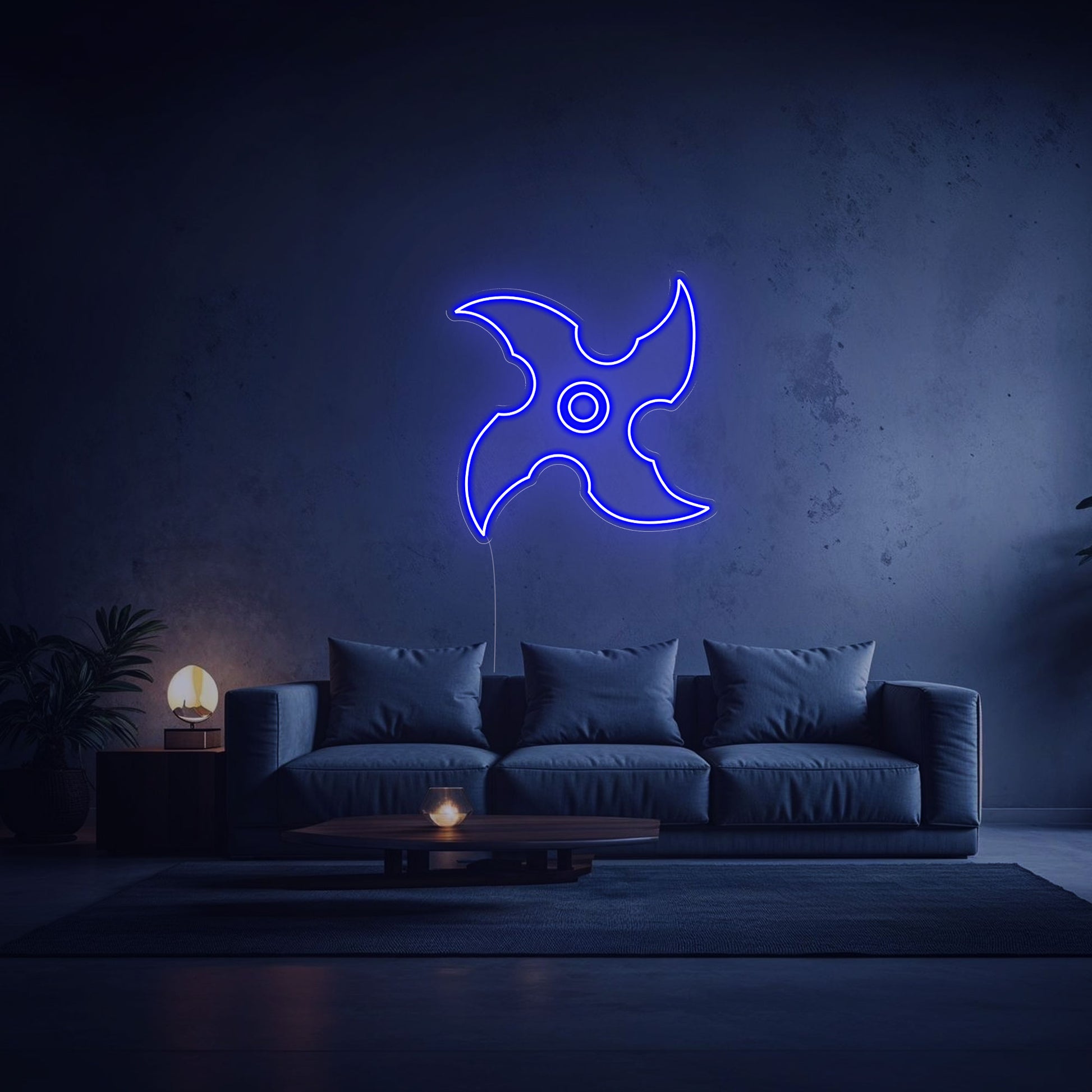 neon kunai bleu