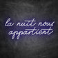 Néon La Nuit Nous Appartient bleu