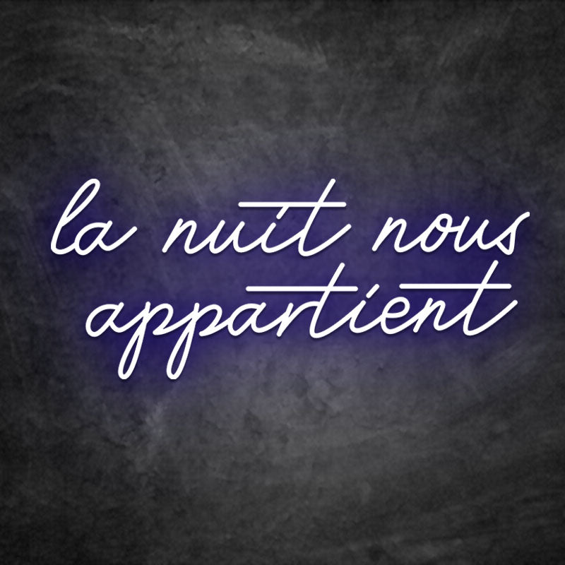 Néon La Nuit Nous Appartient bleu