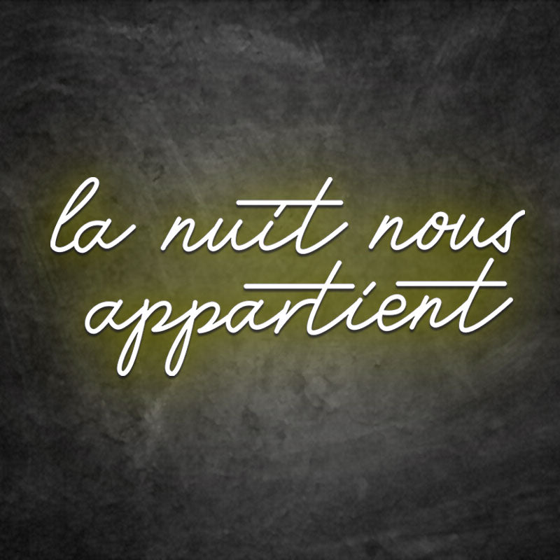 Néon La Nuit Nous Appartient jaune