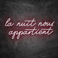 Néon La Nuit Nous Appartient rouge