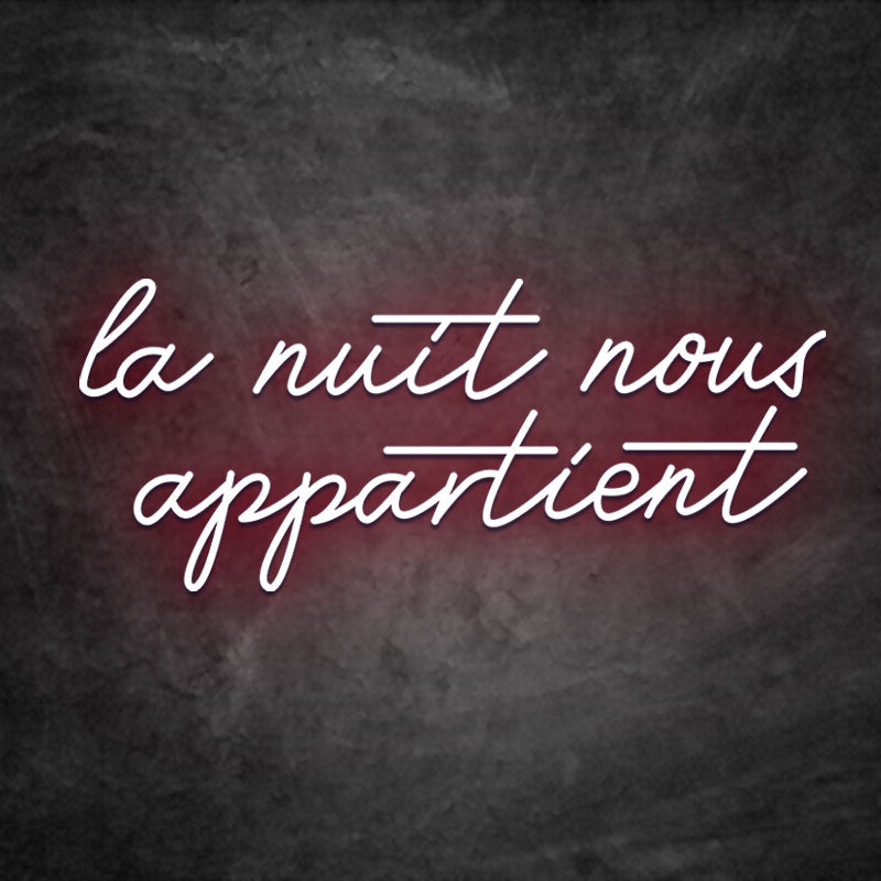 Néon La Nuit Nous Appartient rouge