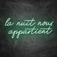 Néon La Nuit Nous Appartientvert