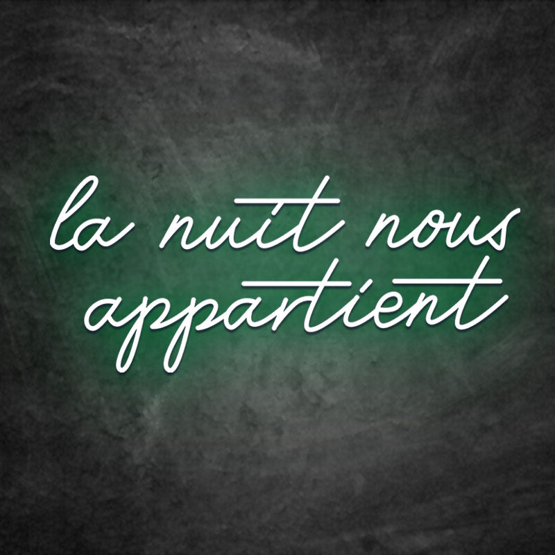 Néon La Nuit Nous Appartientvert