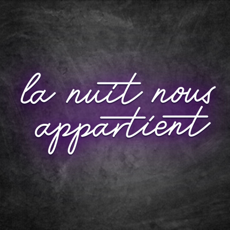 Néon La Nuit Nous Appartient violet