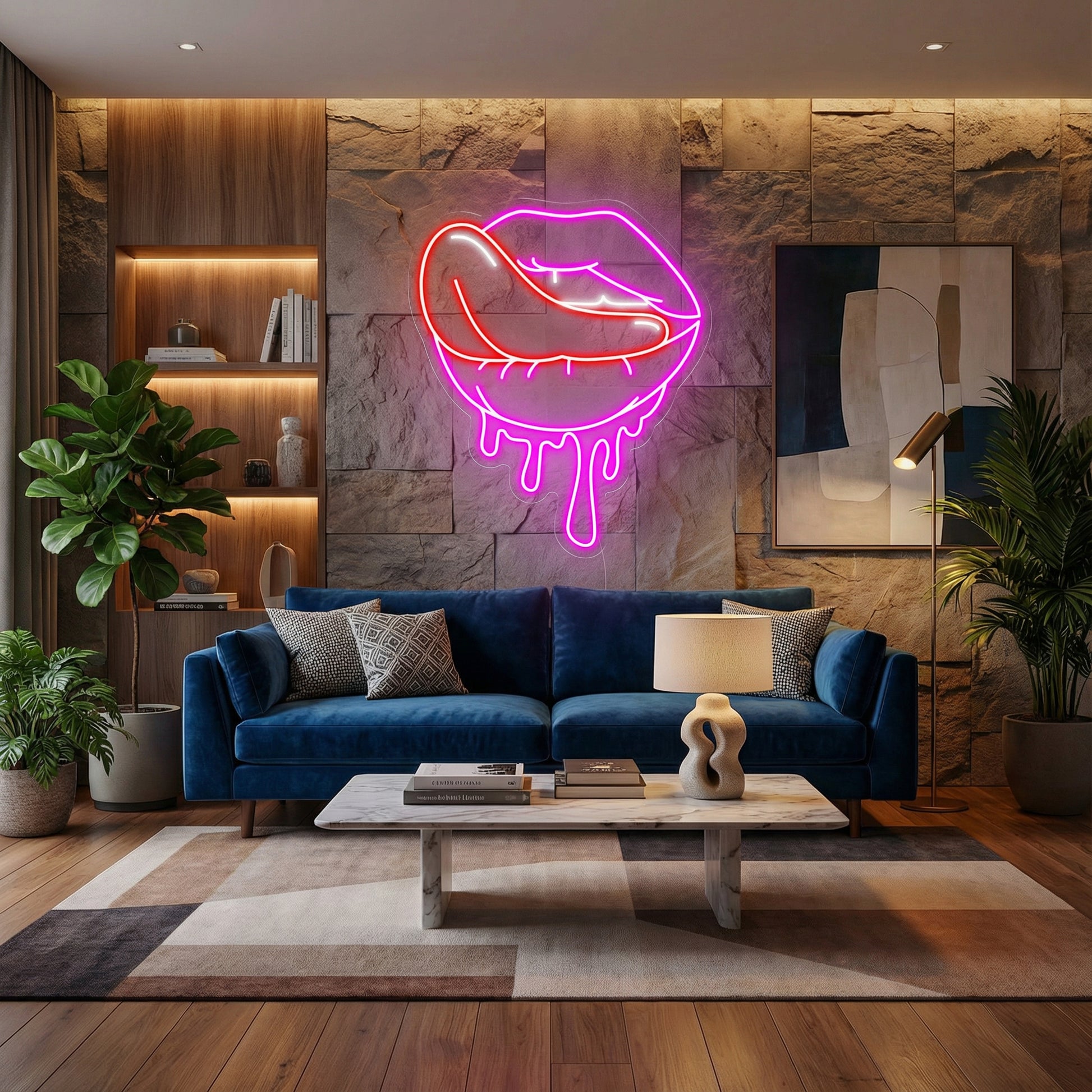 neon led bouche