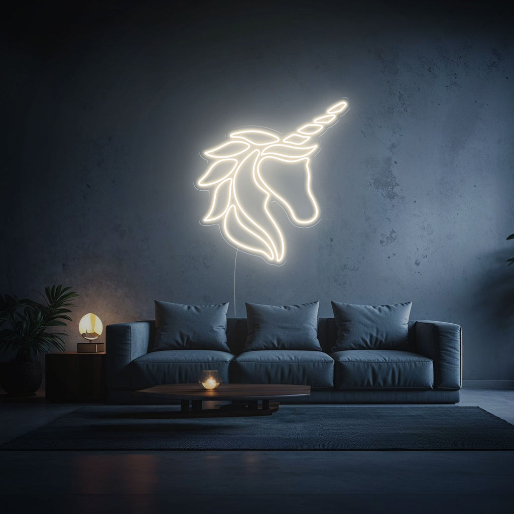 neon led licorne blanc chaud