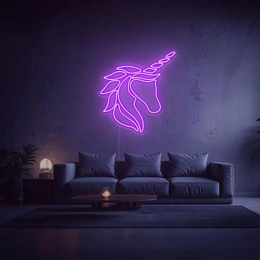 neon led licorne violet