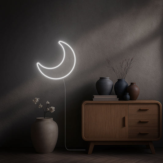 neon led lune blanc