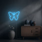 neon led papillon bleu ciel