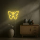 neon led papillon jaune