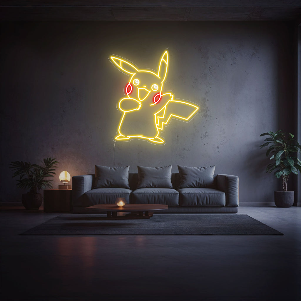 néon led pikachu pokemon