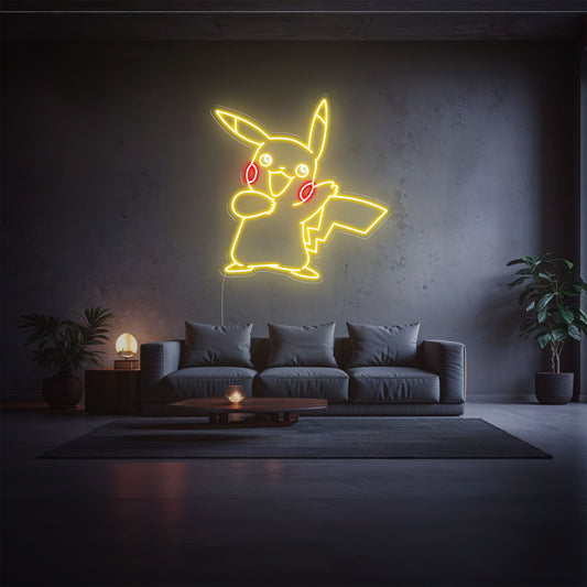 néon led pikachu pokemon