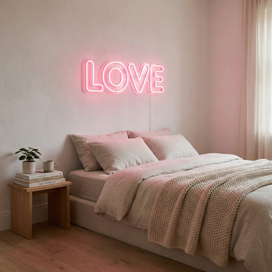 neon led rose love