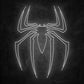 neon logo spiderman blanc
