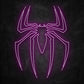 neon logo spiderman rose