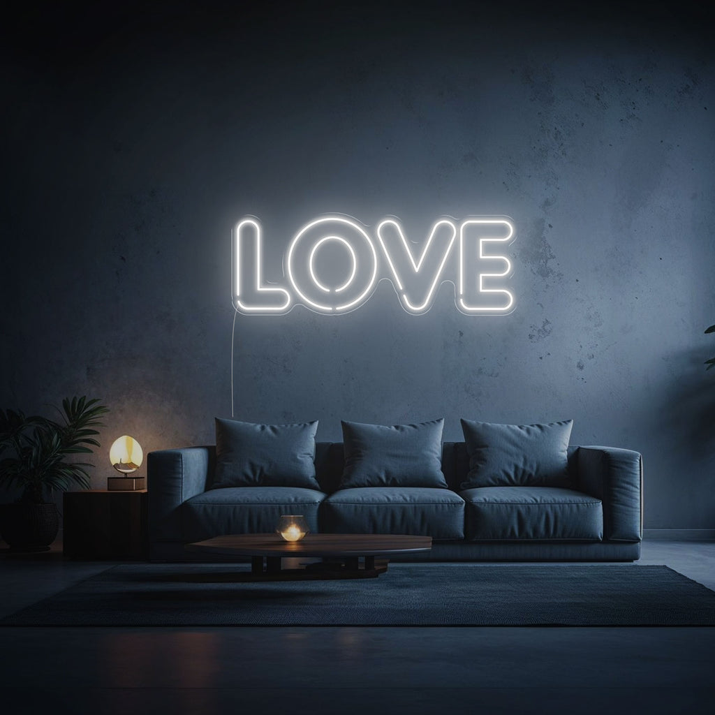 neon love blanc