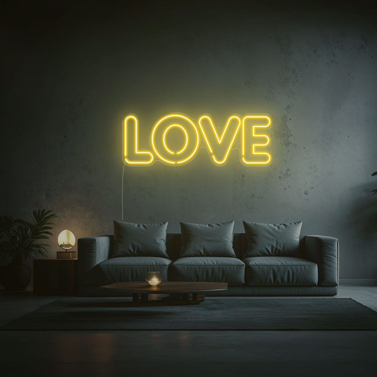 neon love jaune
