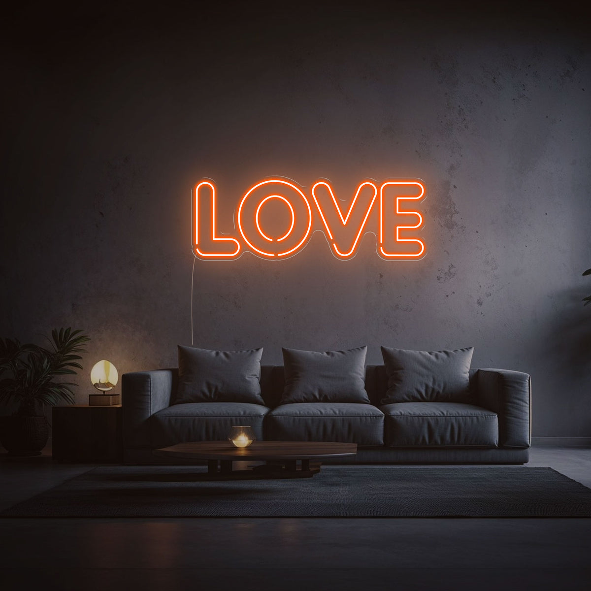 neon love orange