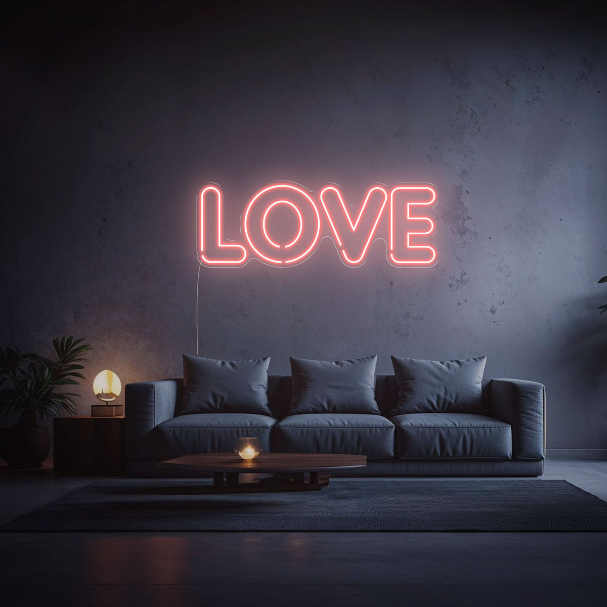 neon love rose pale