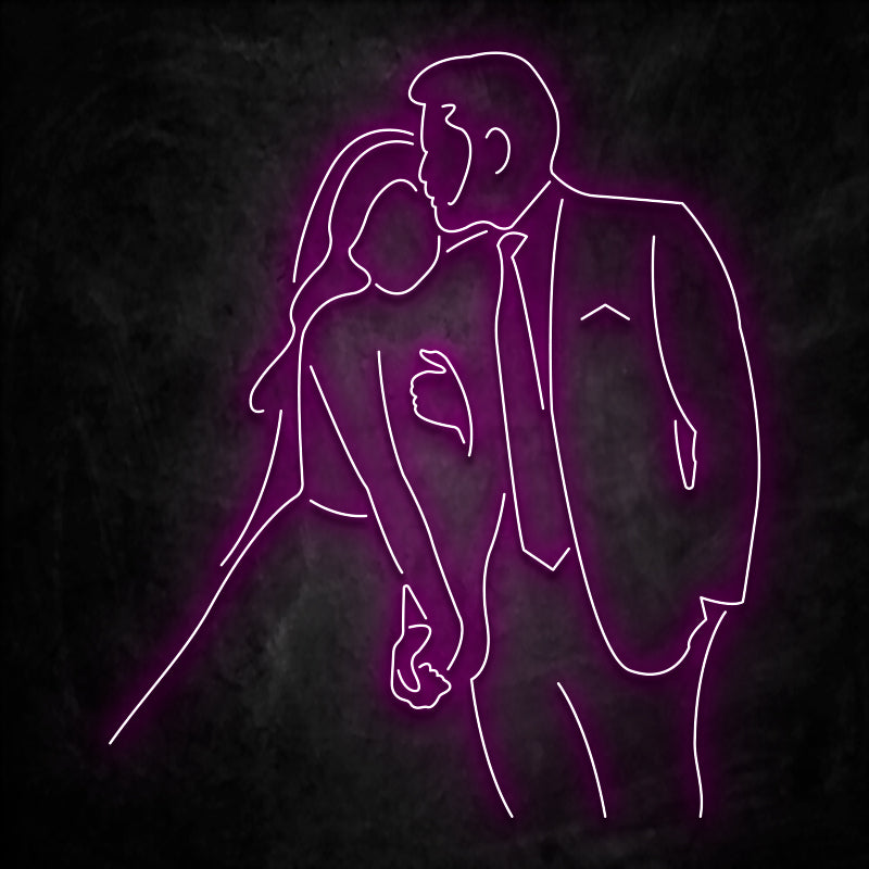 neon mariage rose