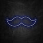 neon moustache bleu