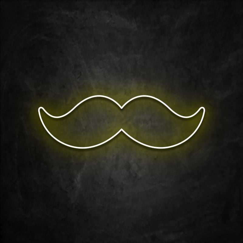 neon moustache jaune