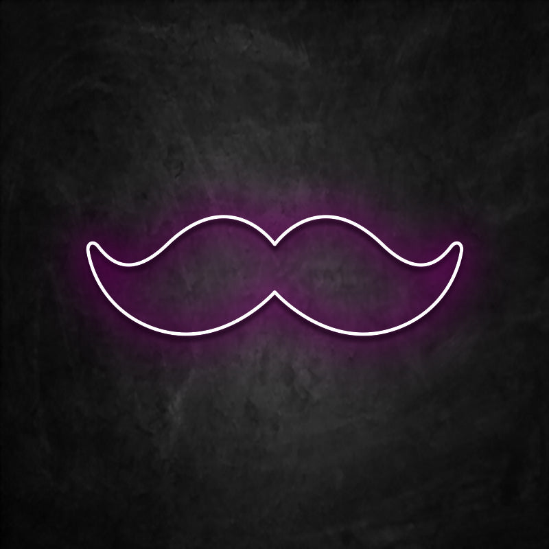 neon moustache rose