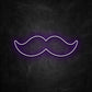 neon moustache violet