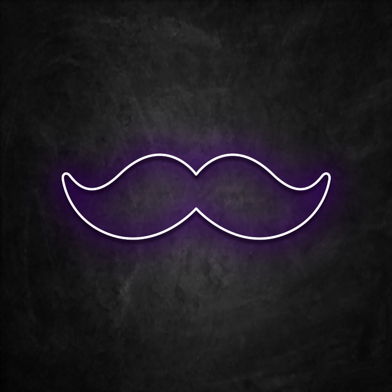 neon moustache violet