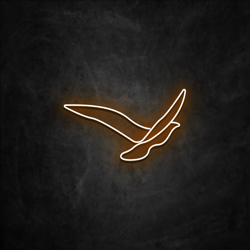 neon oiseau orange