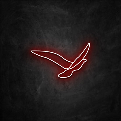 neon oiseau rouge