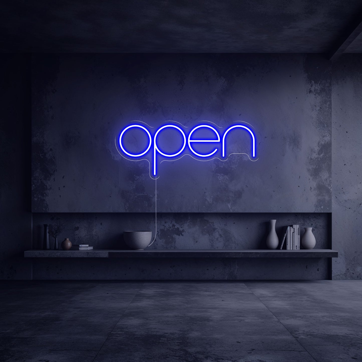 neon open bleu