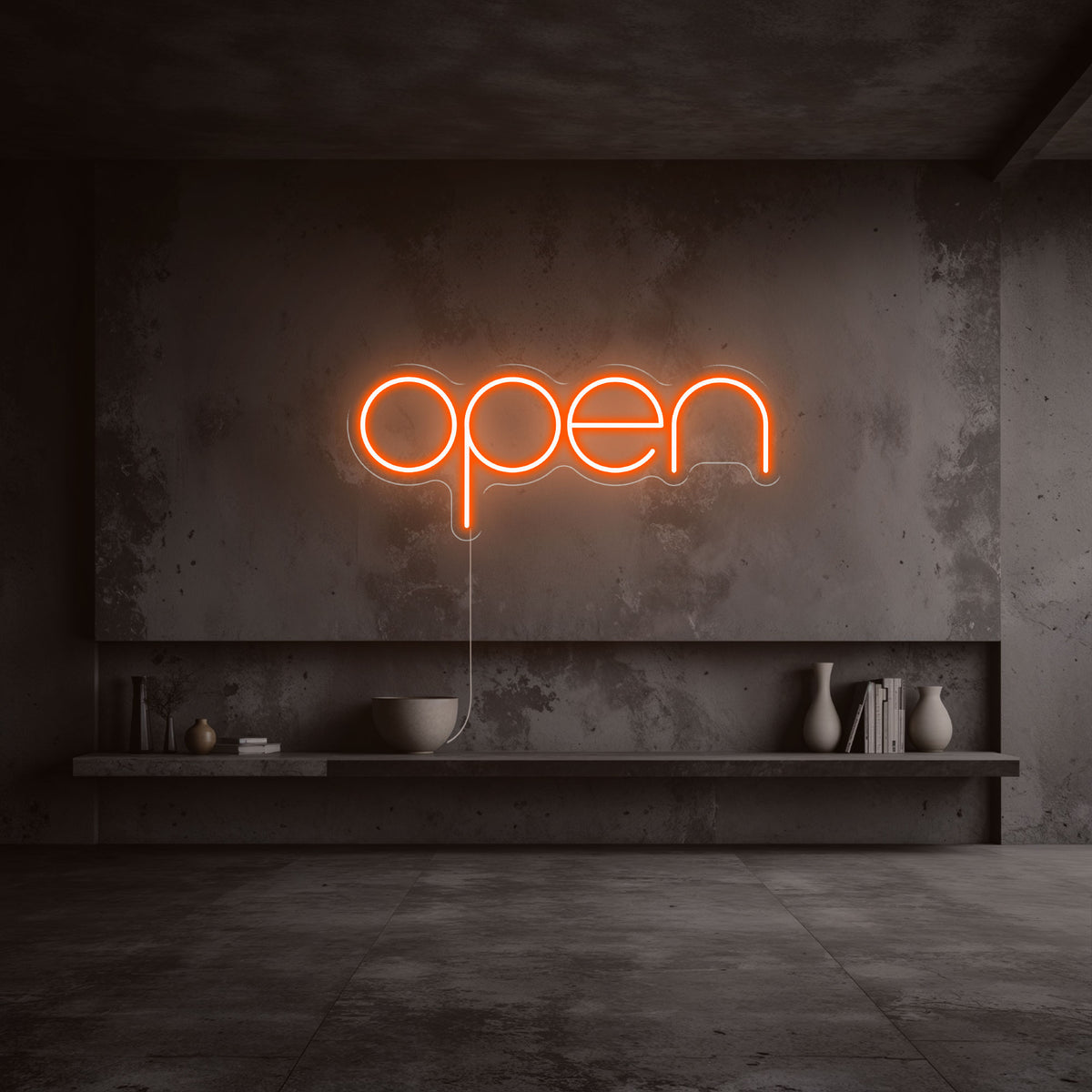 neon open orange