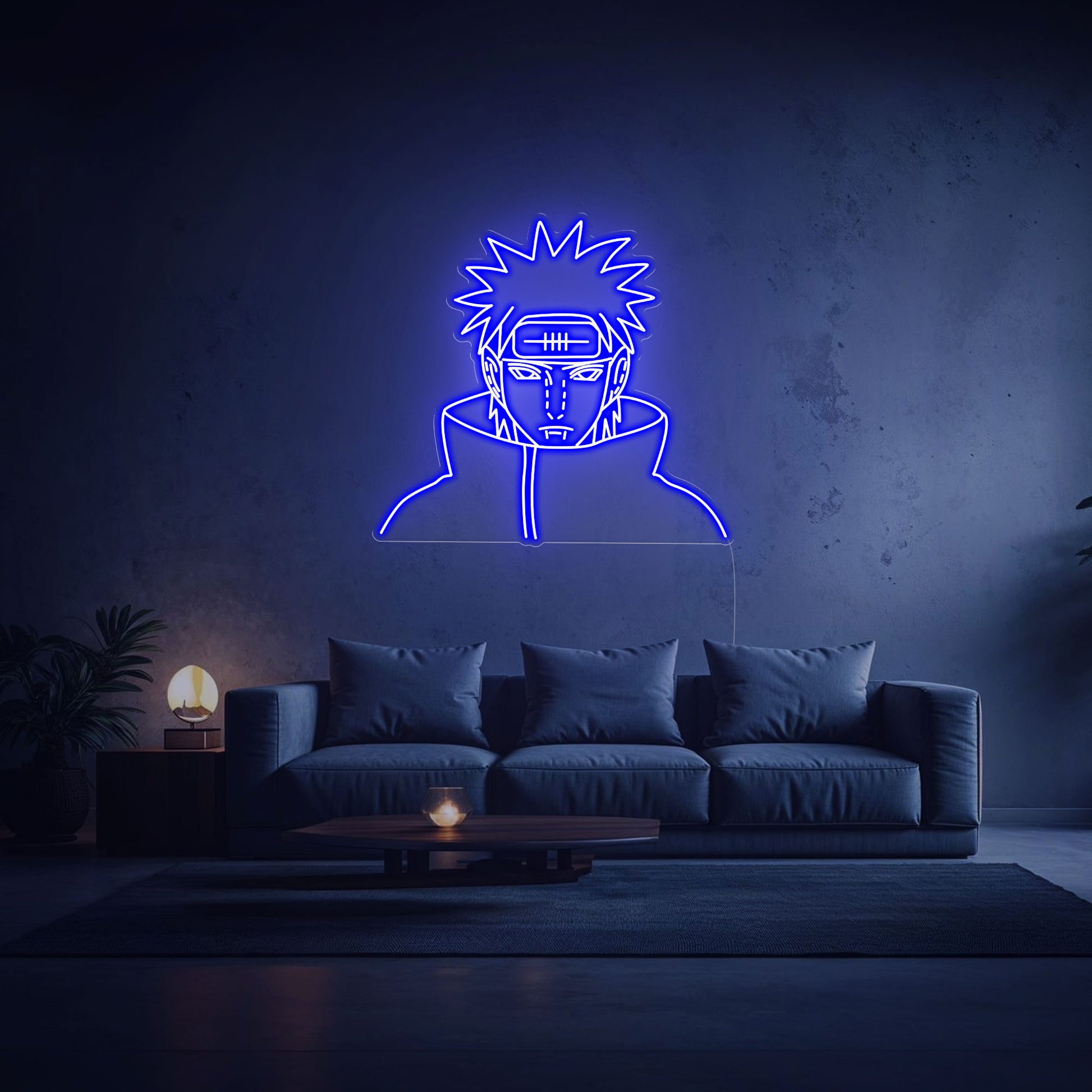 neon pain bleu