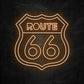 neon route 66 orange