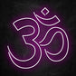 neon lettre sanskrit rose
