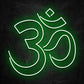 neon lettre sanskrit vert