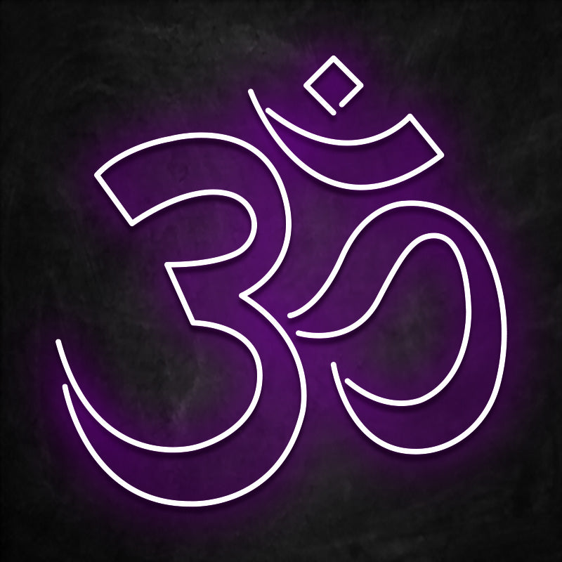 neon lettre sanskrit violet