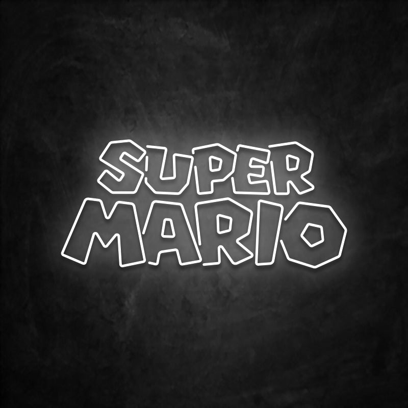 neon-super-mario blanc