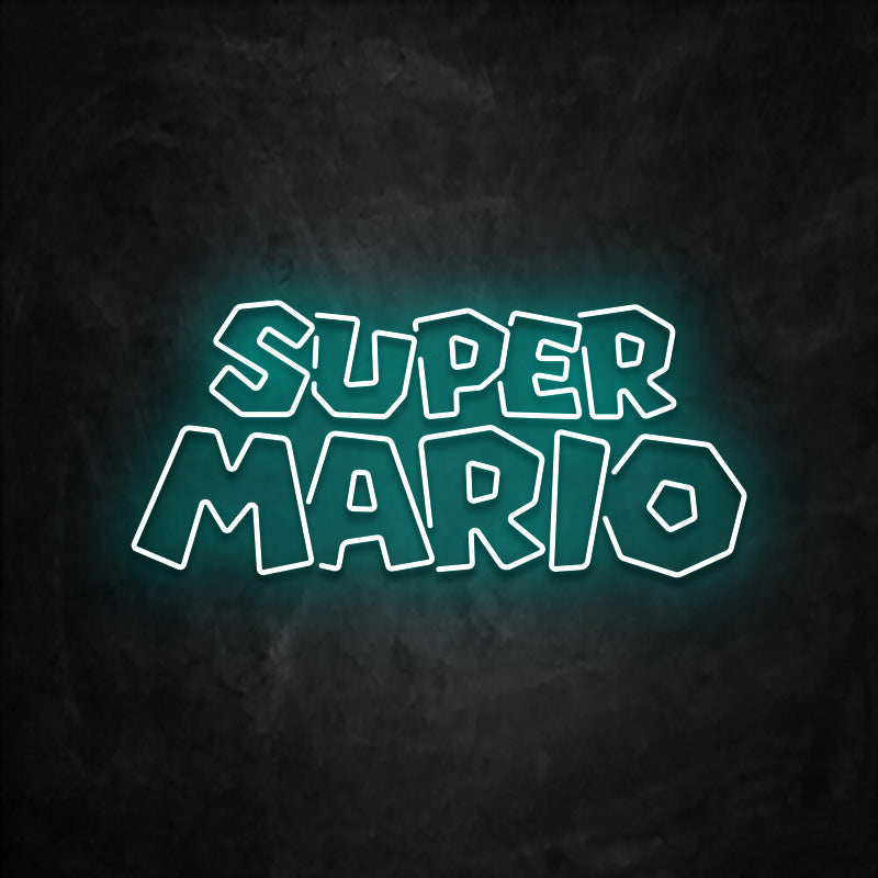 neon-super-mario bleu ciel