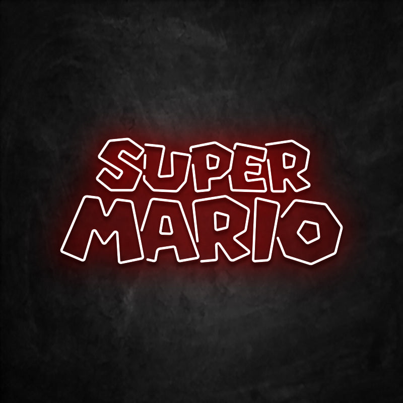 neon-super-mario rouge