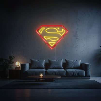 neon led superman