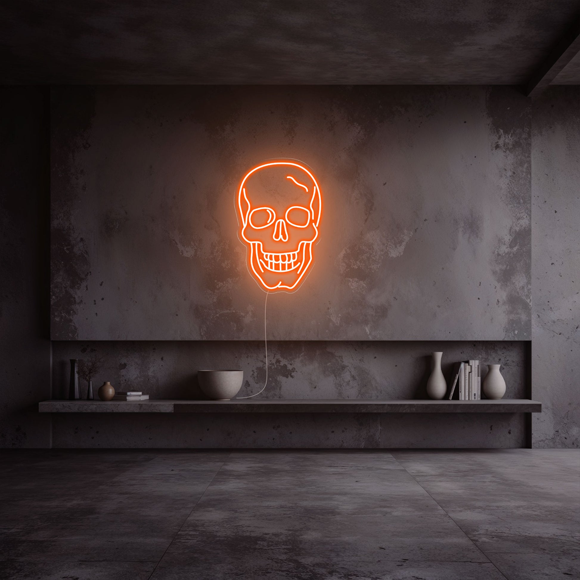 neon-tete-de-mort-orange