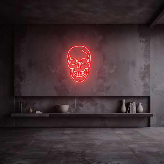 neon-tete-de-mort-rouge